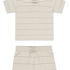 Rylee + Cru chandler knit polo & shorts summer set